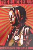 Shepard Fairey (1970), urban art poster, 'The Black Hills, Are Not For Sale'.
