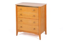 A vintage Lebus light oak chest of drawers.