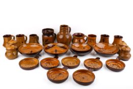Michael Barfoot, Wells Pottery - a collection of assorted earthenware studio art pottery items.