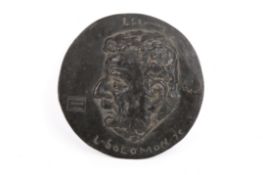 Leo Solomon (British, 1919-1976), a 20th century bronze medallion of L.S. Lowry.