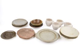 A collection of 20th century, Danish & Swedish, earthenware studio pottery items.