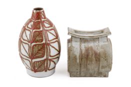 Two mid-20th century Danish earthenware vases.