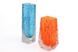 Two Whitefriars glass vases.