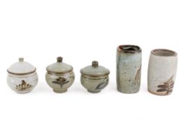 David Leach (British, 1911-2005), collection of five mid-20th century Lowerdown Pottery items.