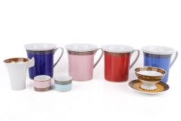 A collection of Versace, Rosenthal items.
