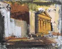 John Piper (British, 1903-1992), lithograph, South Front of Stowe.