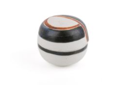 Gerd Hiort Petersen (Danish, born 1937), mid-20th century stoneware lidded pot.