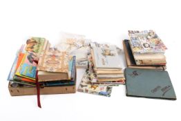 Collection of assorted cigarette and other vintage trading cards.
