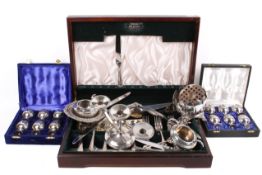A collection of silver plate.