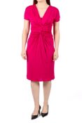 A Gambattista Valli shocking pink silk cocktail dress.