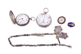 Two vintage silver pocket watches.