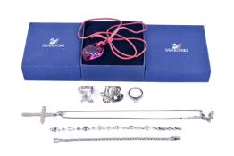 A collection of Swarovski jewellery.