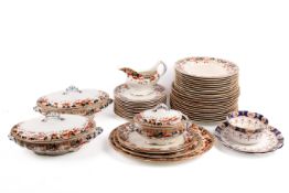 A Victorian Adrienne T. Boggs pottery tableware dinner service. Including plates and tureens, etc.