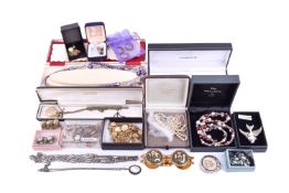 A collection of assorted costume jewellery, etc.