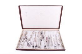 A silver plated flatware service.