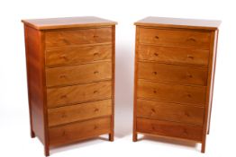 Pair of contemporary Shaker style chest of drawers.