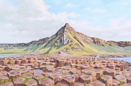 G. Thompson, oil on canvas, 'Giant's Causeway'. Signed and dated '12 lower left, 49.