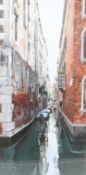 Ivan Lapper (1939) - Rio Dei Meloni, Venice, gouche on paper.