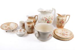 A collection of Victorian Crown Devon ceramics.