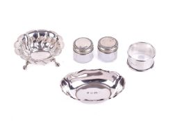 Five small pieces of silver.