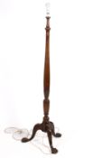 A Georgian style mahogany standard lamp.