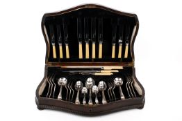 A canteen of cutlery, dated 1934.