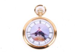 A PWC London manual wind gilt metal pocket watch.