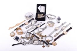 A large collection of assorted vintage and modern ladies' and gents' wristwatches.