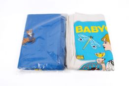 A collection of new old stock Causeway Babycham linen / cotton tea towels.