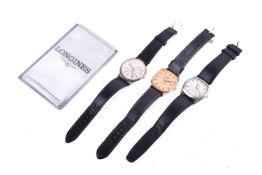 Three gentlemens's wristwatches.