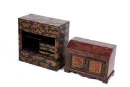 Two Chinese cabinets.
