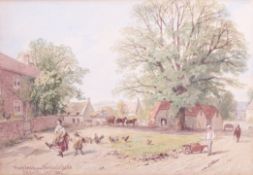 GR Smith, watercolour, 'Finchdean Nr Rowlands Castle'.