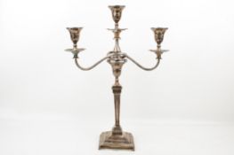 A mid-Victorian weighted silver candelabra.