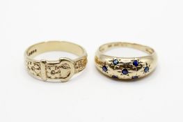 Two 9ct gold rings.