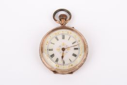 A 9ct gold and gold plated fob watch.