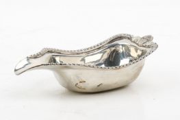 A George III silver pap boat.
