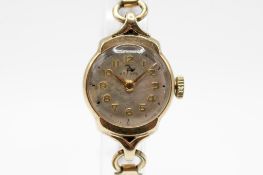 A vintage 9ct gold Record lady's cocktail watch.