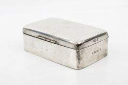 An early 20th century silver cigarette box.