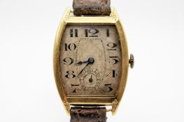 A vintage 18ct gold wristwatch.