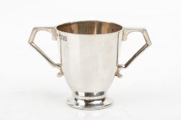 A small Irish twin-handled silver cup.