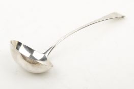 A George III silver ladle.