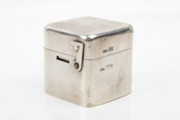 An early 20th century silver ship's inkwell.