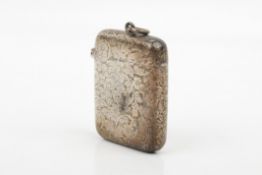 A late Victorian sterling silver vesta case.