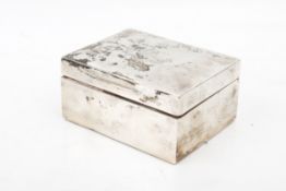 An early 20th century silver mounted cigarette box.