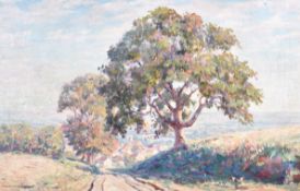 Pierre Bonnerot (1891-1981) - large French rural landscape, oil on canvas.