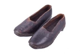 A pair of Victorian child's clogs.