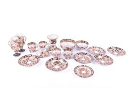 A collection of old Imari pattern china, including part coffee set (af), etc.