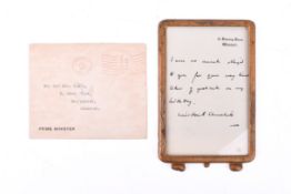 Winston Churchill - facsimile letter on 10 Downing St headed paper with envelope.
