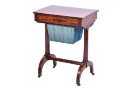 A 19th Century, Victorian mahogany sewing box table.