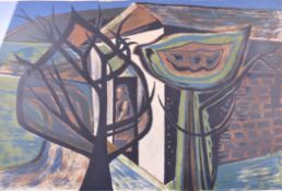 Allin Braund (1915-2004) - The Cottager, lithograph. Signed, limited edition no.